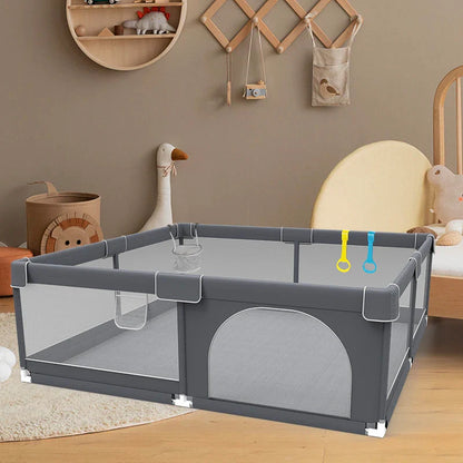 Baby Playpen Light Gray