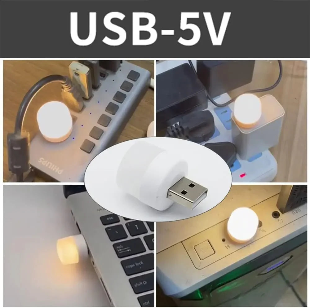 Mini USB Night Light Mini Bulb Warm White Eye Protection