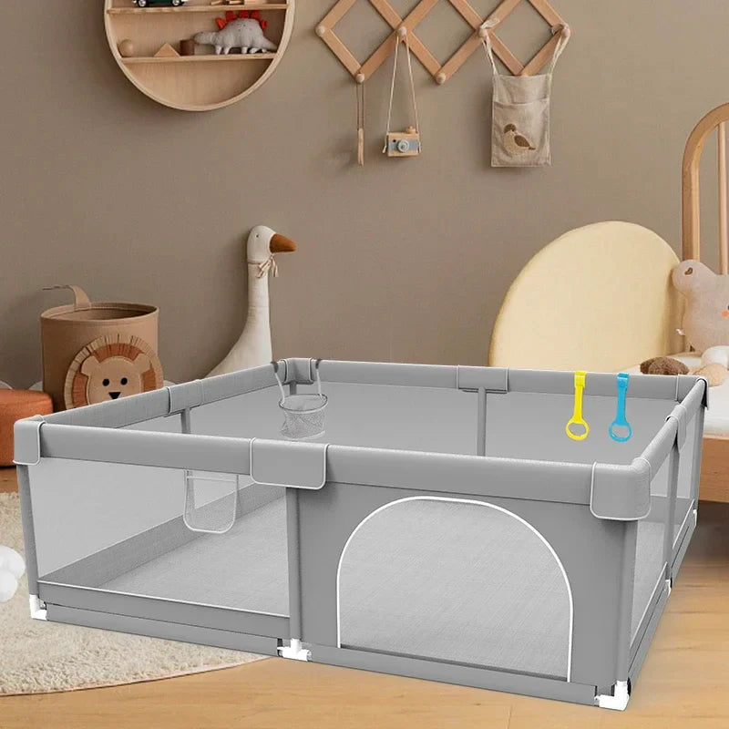 Baby Playpen Light Gray