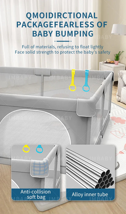 Baby Playpen Light Gray