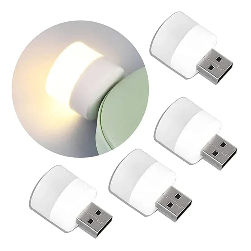 Mini USB Night Light Mini Bulb Warm White Eye Protection