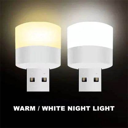 Mini USB Night Light Mini Bulb Warm White Eye Protection