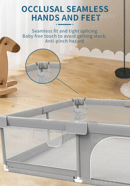 Baby Playpen Light Gray