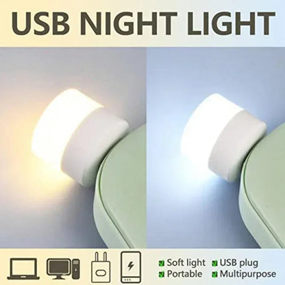 Mini USB Night Light Mini Bulb Warm White Eye Protection