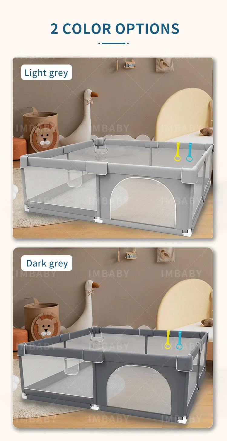 Baby Playpen Light Gray